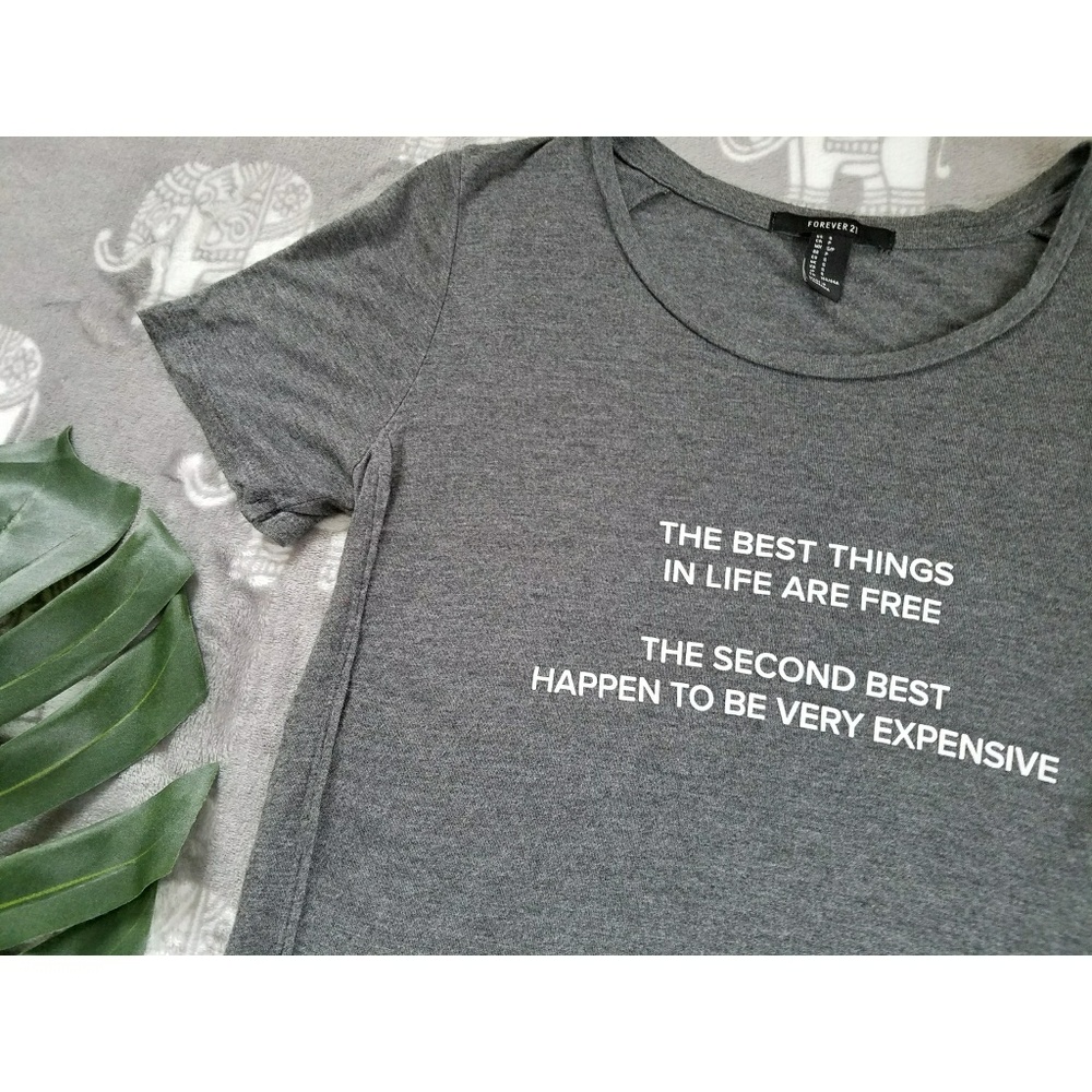 Forever 21 High-low Quote Shirt